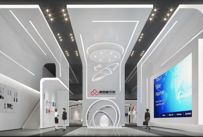 现代科技展厅3D模型下载
